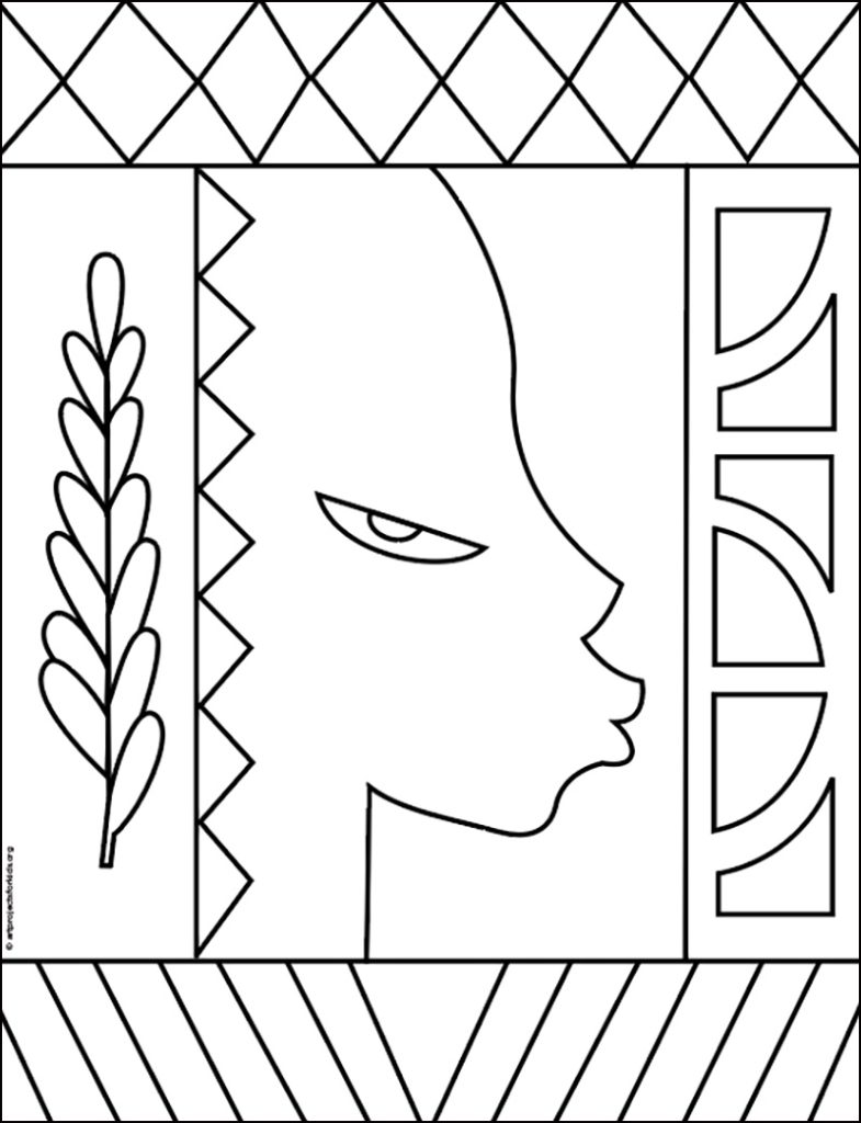Lois Mailou Jones Coloring page, available as a free download.
